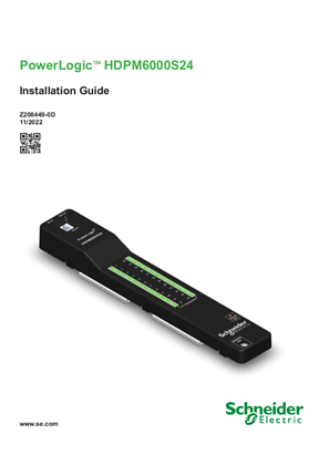 Image of PowerLogic™ HDPM6000S24 Installation Guide