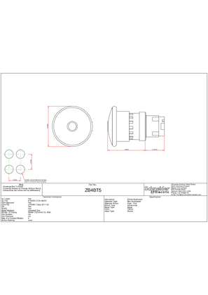 Zb4bt5 Harmony Xb4 Mushroom Push Button Head O40 Metal Yellow O22 Latching Push Pull Schneider Electric Global