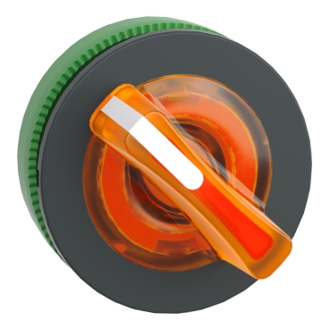 的映像 ZB5FK1253 : flush mounted orange illuminated selector switch head 2 pos stay put