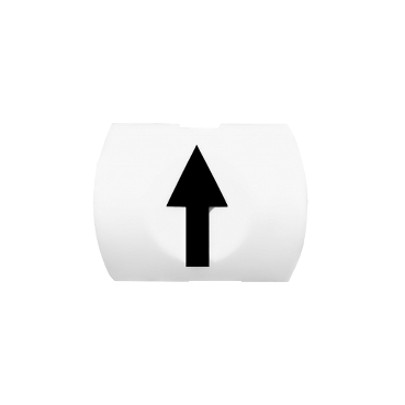 的映像 ZB6YD119 : 普通帽 用于不发光按钮 - 矩形 - 标记 向上箭头 -白