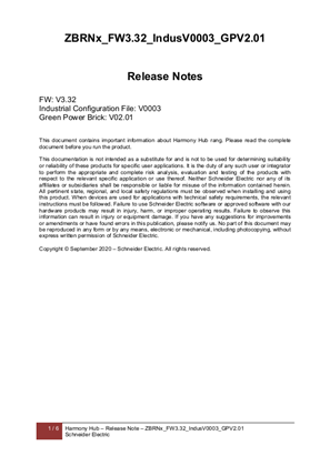 Image of Harmony Hub ZBRN1/ZBRN2, Firmware