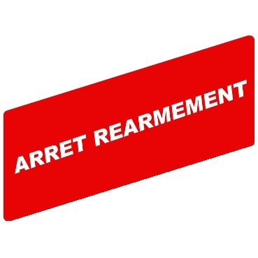 的映像 ZBY02133 : 有标记图例 8 x 27 mm - 用于图例架 30 x 40 mm - ARRET REARMEMENT