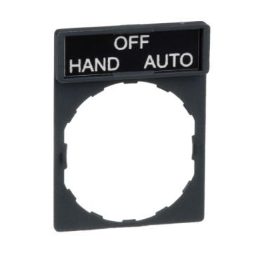 的映像 ZBY2387 : 图例架 30 x 40 mm - 用于 Ø 22 单元 - 带图例 HAND-OFF-AUTO