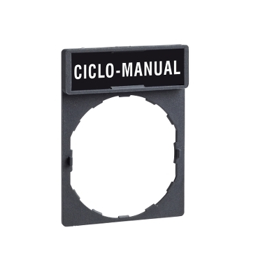 Image of ZBY2497 : legend holder 30 x 40 mm with legend 8 x 27 mm with marking CICLO-MANUAL