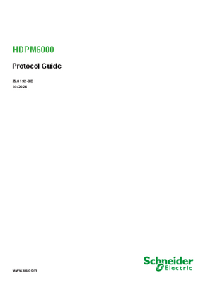 Image of PowerLogic™ HDPM6000 Protocol Guide