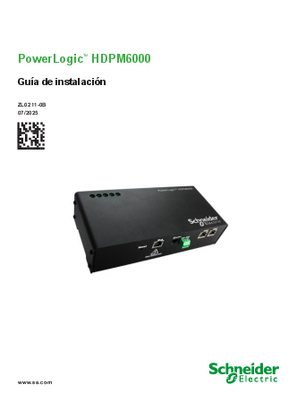 Imagen de PowerLogic™ Unidad principal HDPM6000 Guía de instalación