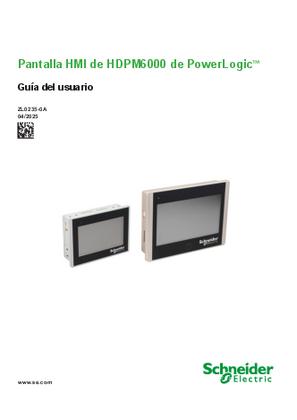 Bild von Pantalla HMI de HDPM6000 de PowerLogic™ - Guía del usuario