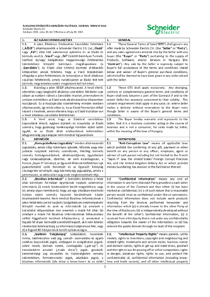 Bild von General Sales Terms and Conditions of Schneider Electric Hungária Villamossági Zrt.