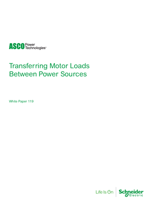Bild von ASCO White Paper | Transferring Motor Loads Between Power Sources