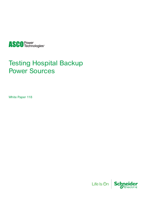 Image of ASCO White Paper | Testing Hospital Backup Power Sources