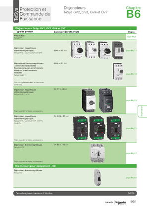 Image de Brochure - Disjoncteurs Tesys GV2, GV3, GV4 et GV7