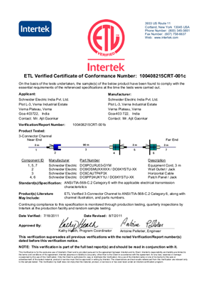 的映像 六类非屏蔽系统信道-ETL