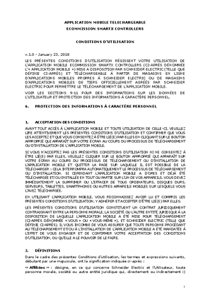 Image of eCommission SmartX Controllers - Terms Of Use French