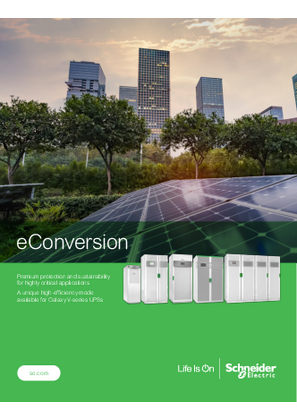 Afbeelding van eConversion High Efficiency Mode for Galaxy V-Series 3-Phase UPS Brochure