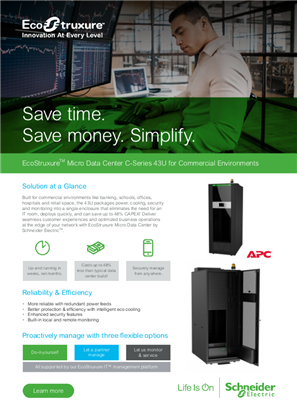 Imagen de EcoStruxureTM Micro Data Center C-Series 43U for Commercial Environments