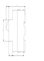的映像 Thermal magnetic circuit breaker GV2ME for connection by screw clamp terminals. Dimensions