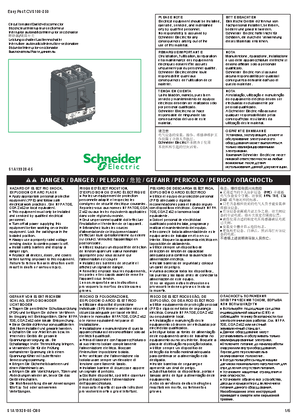 Imagem de Instruction sheet Easypact CVS 100-250