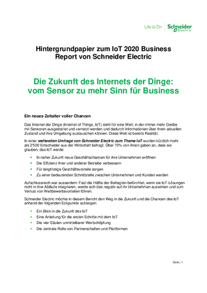 Bild von IoT 2020 Business Report