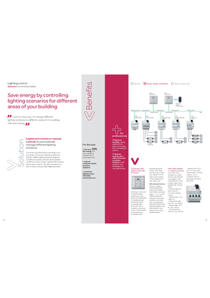 Imagen de Save energy by controlling lighting scenarios for different areas of your building
