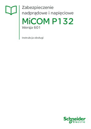 Obraz Instrukcja obsługi MiCOM P132