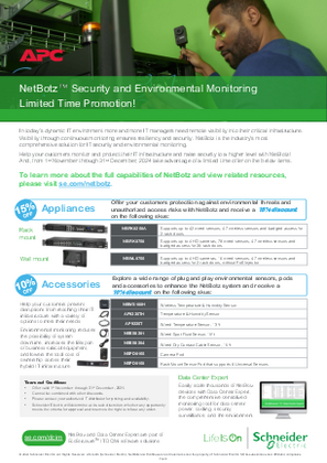 Imagen de NetBotz Security and Environmental Monitoring Limited Time Promotion!