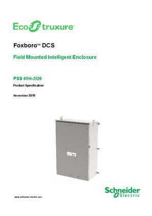 Image of Product Specification - Foxboro DCS Field Mounted Intelligent Enclosure