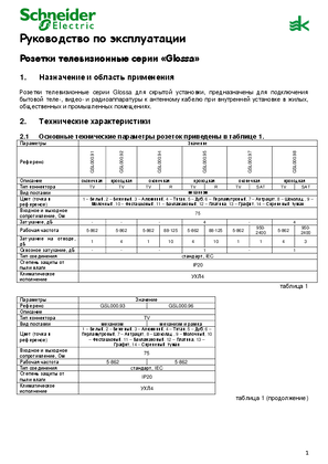 Image of Розетки телевизионные серии «Glossa»