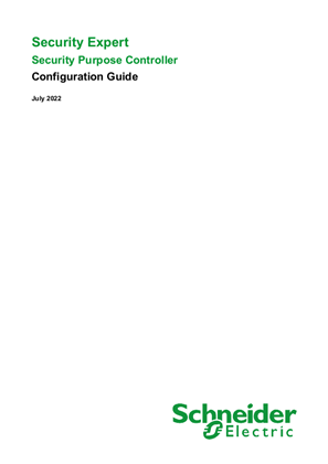 Image of Security Expert - Security Purpose Controller - Configuration Guide