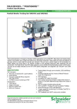 Image of Partial Stroke Testing for SRD991 and SRD960 - Technical Information