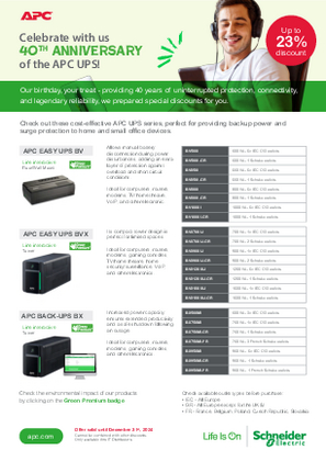 Image de APC UPS Anniversary Promo for Europe