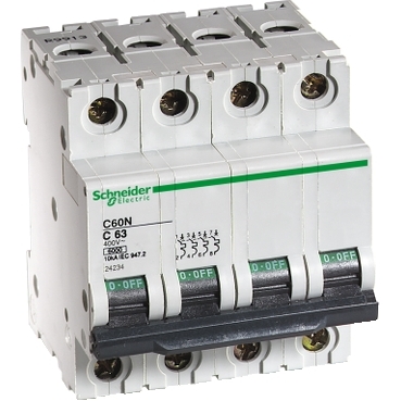 Disjoncteur Schneider 4P 16A 6KA C 4 modules