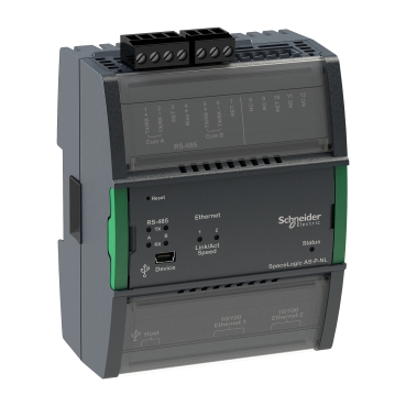 SpaceLogic™ AS-P Automation Server 高階控制器 Schneider Electric Compact, powerful, and versatile server, that can act as a standalone server, and also control Central I/O modules and monitor and manage field bus devices