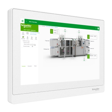 SpaceLogic™ Advanced Display Schneider Electric SpaceLogic Advanced Display je přizpůsobitelné, 10 palcové HMI pro technické BMS aplikace