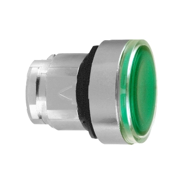 ZB4BH0383 - Ø22绿色平头带灯自锁按钮头，适用于带LED灯泡底座| 施耐德电气