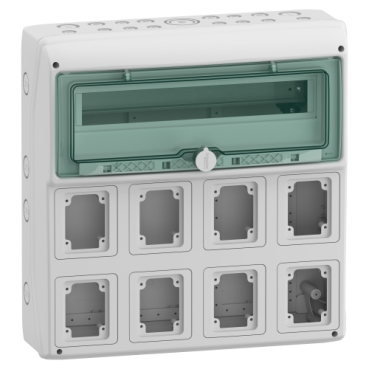 Kaedra - for power outlet - 8 openings - 1 x 18 modules