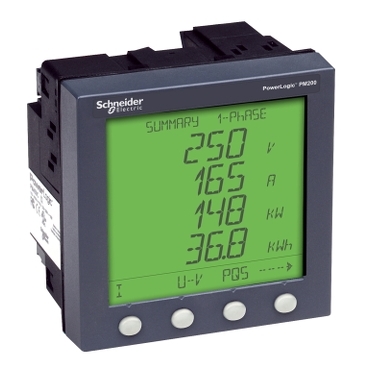 PowerLogic PM200 Schneider Electric 96x96mm PowerLogic power-monitoring units for HV and LV networks (PM200, PM200P, PM210)