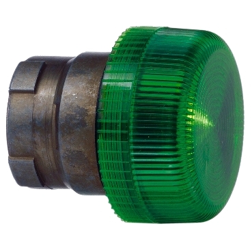 ZB2BV033 - pilot light head - Ø 22 - round - green grooved lens ...