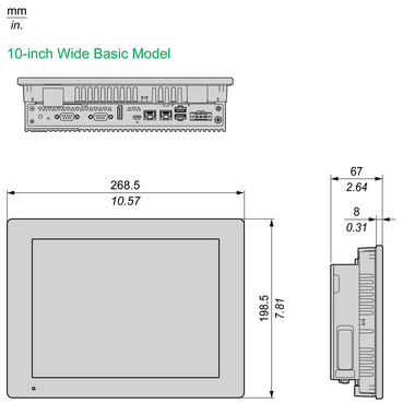 HMIP6DDB0NA0WNAN00 - Panel PC, Harmony P6, IPC, display size 10.1