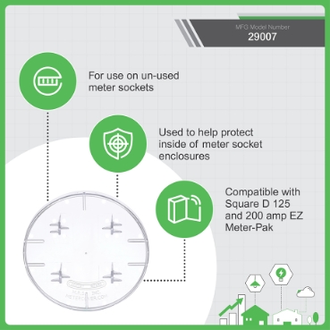 29007 - Meter accessory, EZ Meter-Pak, closing plate, for