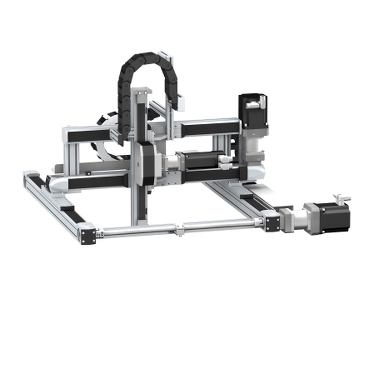 Cartesian multi axes systems for 1, 2, 3 dimensional positioning solutions