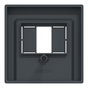 297914 - Zentralplatte für TAE/Audio/USB, anthrazit, System M 