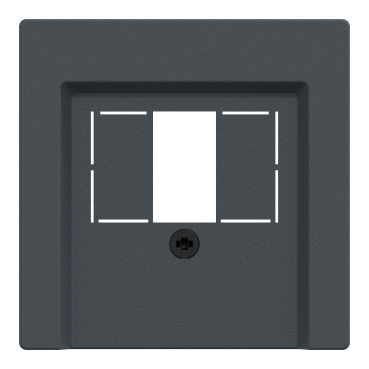 297914 - Zentralplatte für TAE/Audio/USB, anthrazit, System M  