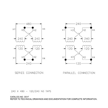 Illustration: Wiring Diagram for 3S1F Transformer