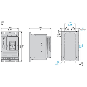 Soft starter, Altistart 480, 47A, 208 to 690V AC, control supply 110 to 230V AC-2