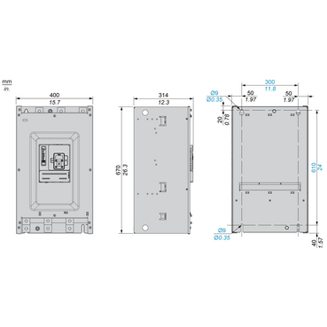 Altivar Soft Starter ATS480, 590 A, 208...690V AC, control supply 110...230V AC-2