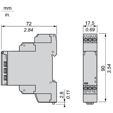 dual function relay, Harmony Timer Relays, 8A, 1CO, 1s..100h, on delay, 24V DC or 24...240V AC DC