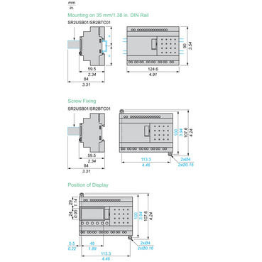 Technical Illustration for Zelio Logic - Dimension