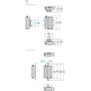 Technical Illustration for Zelio Logic - Dimension