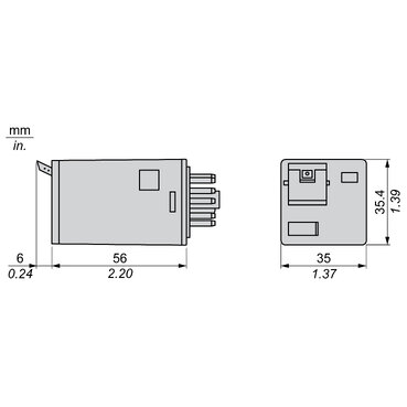 universal plug in relay, Harmony Electromechanical Relays, 10A, 3CO, lockable test but to n, 24V DC