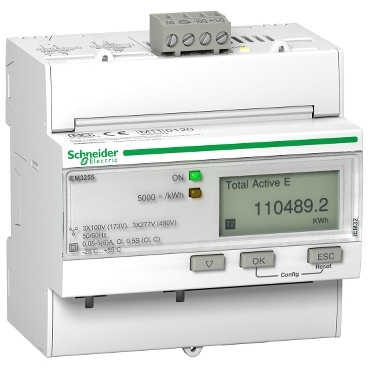 Acti9 Energy Meters iEM3000 Schneider Electric 3-phase DIN rail-mounted energy meters